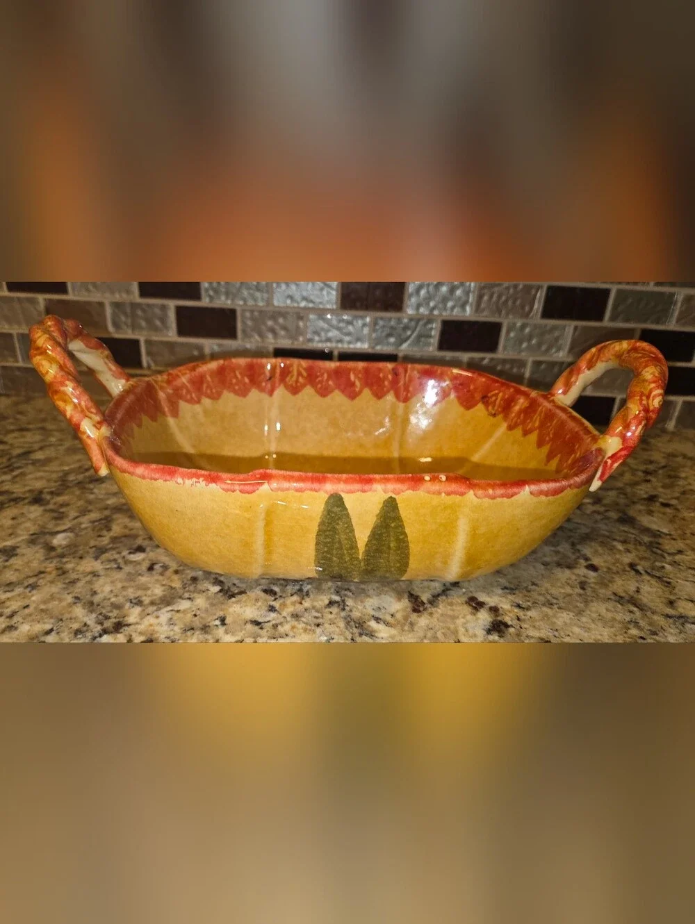 VTG EUC Italica Ars Hand Painted Italian Pottery Bowl Tuscan Landscape